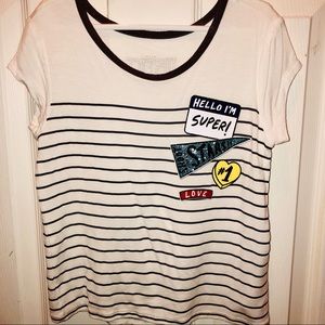 ☀️3/$12 Justice Gray and White Stripe Shirt